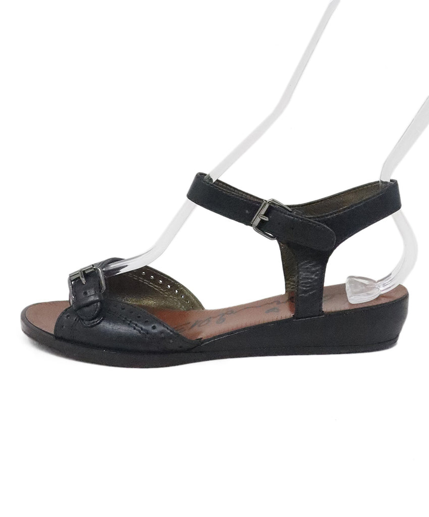 Lanvin Black Leather Sandals 1