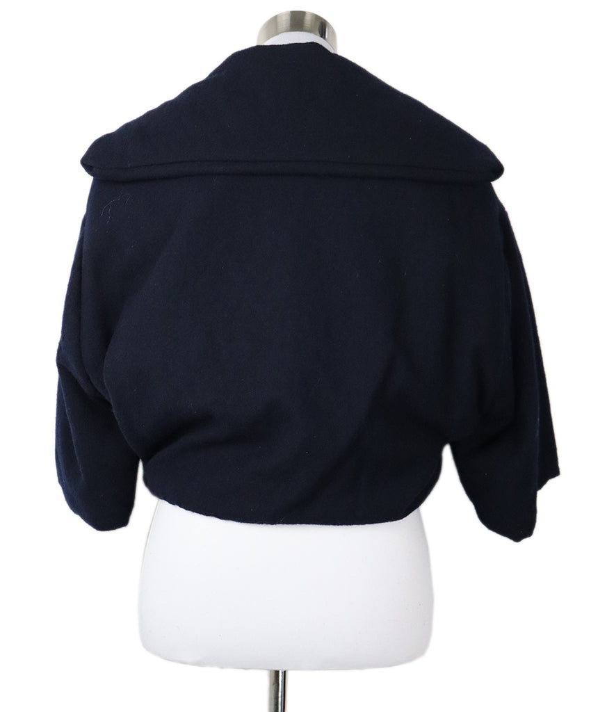 Lanvin Navy Wool Beaded Jacket 2