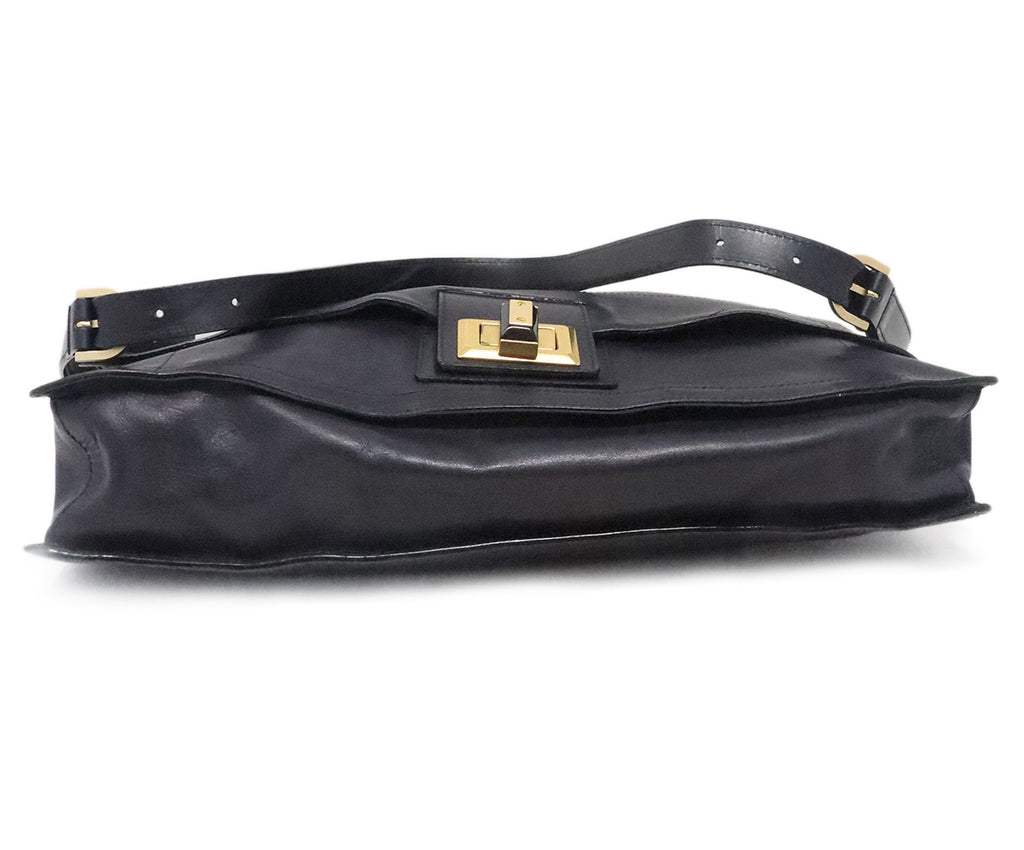 Lanvin Navy Leather Shoulder Bag 3