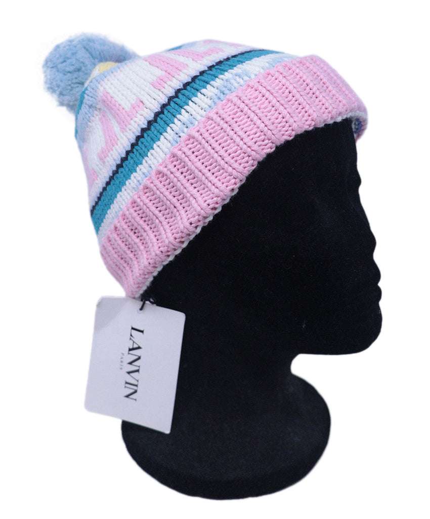 Lanvin Multicolor Knit Pom Pom Hat 1