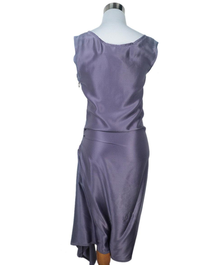 Lanvin Purple & Blue Satin Dress 2