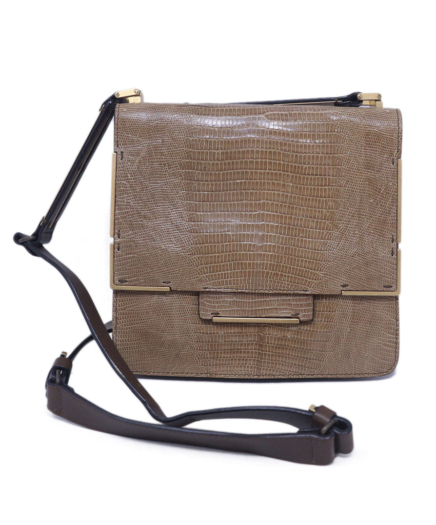 Lanvin Tan Lizard Skin Shoulder Bag 