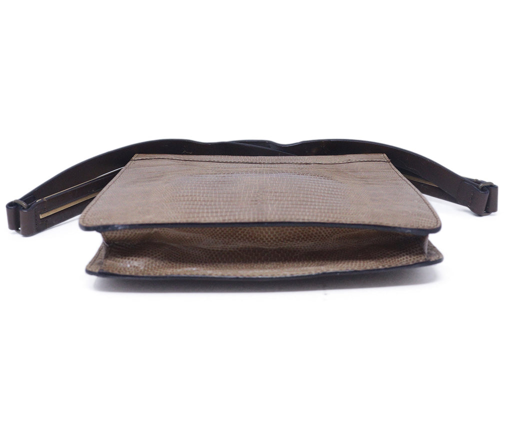 Lanvin Tan Lizard Skin Shoulder Bag 3