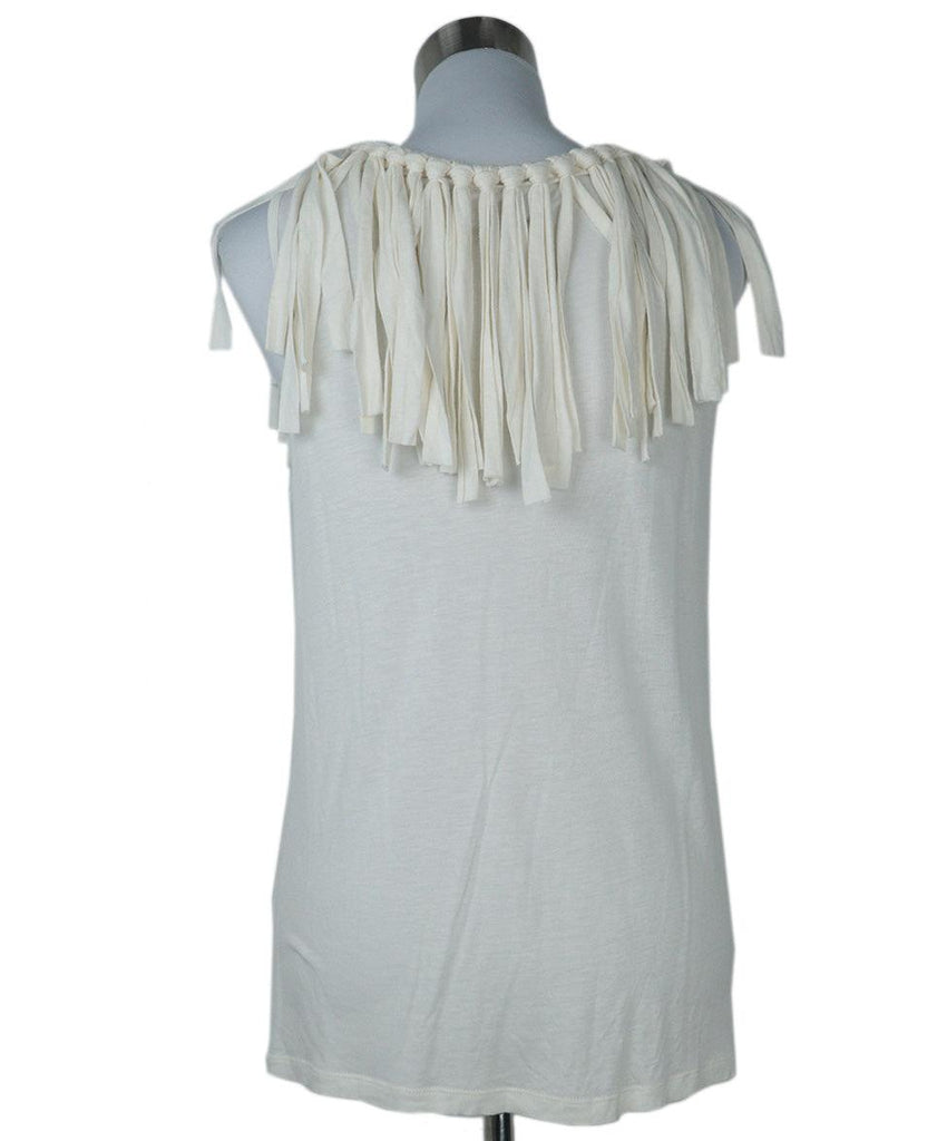 Lanvin White Fringe Tank Top 2