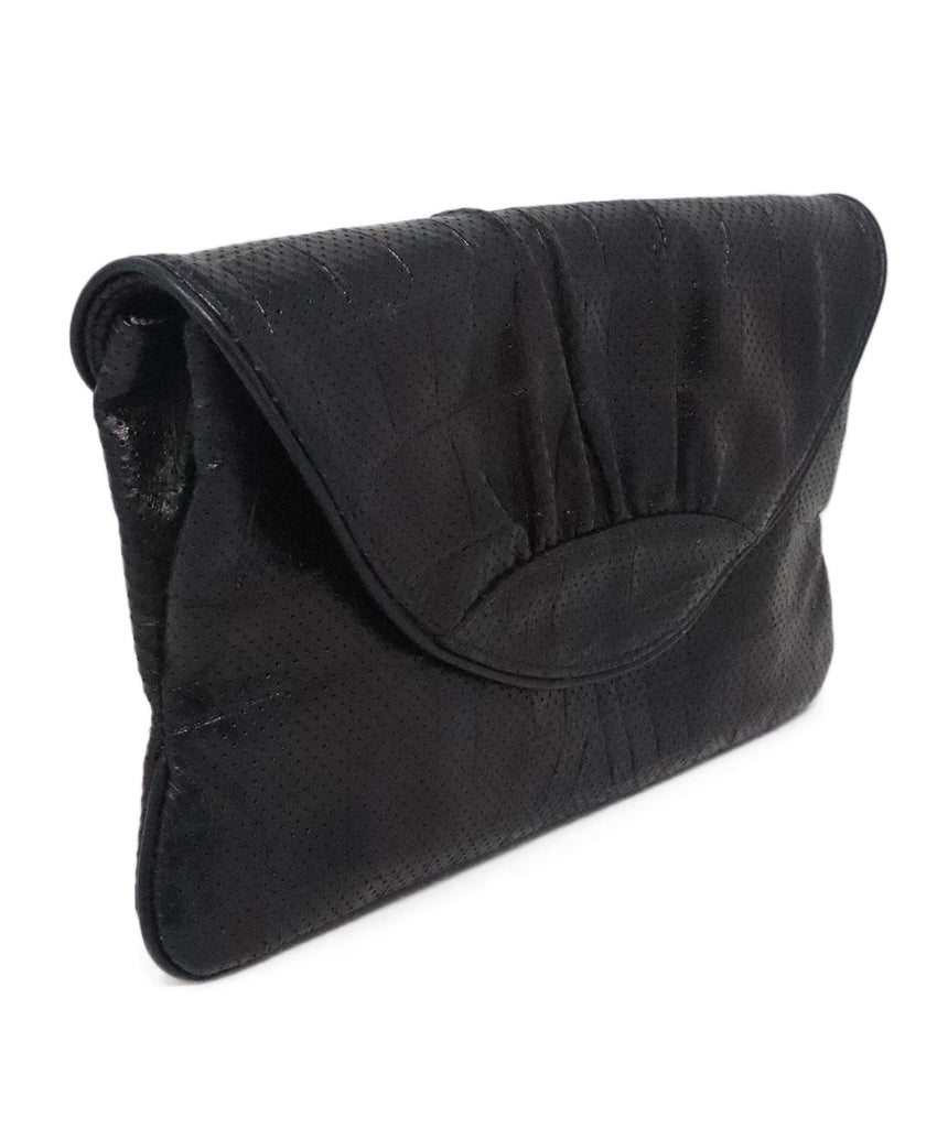 Lauren Merkin Black Leather Clutch 1