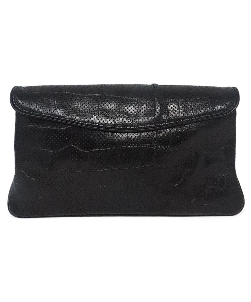 Lauren Merkin Black Leather Clutch 2