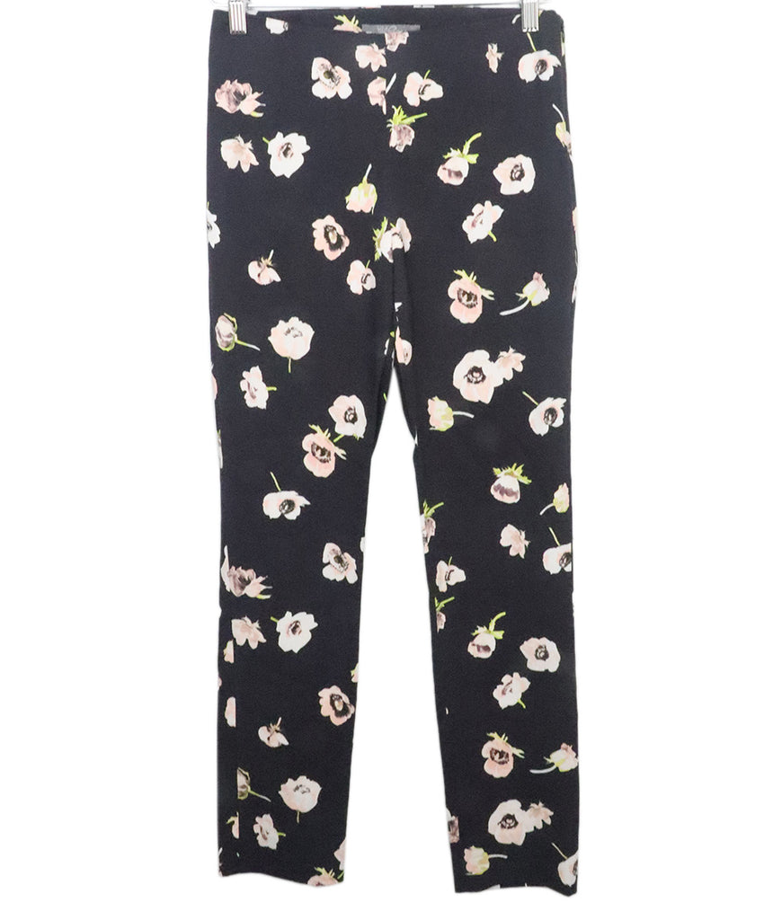 Lela Rose Purple & Pink Floral Print Pants 