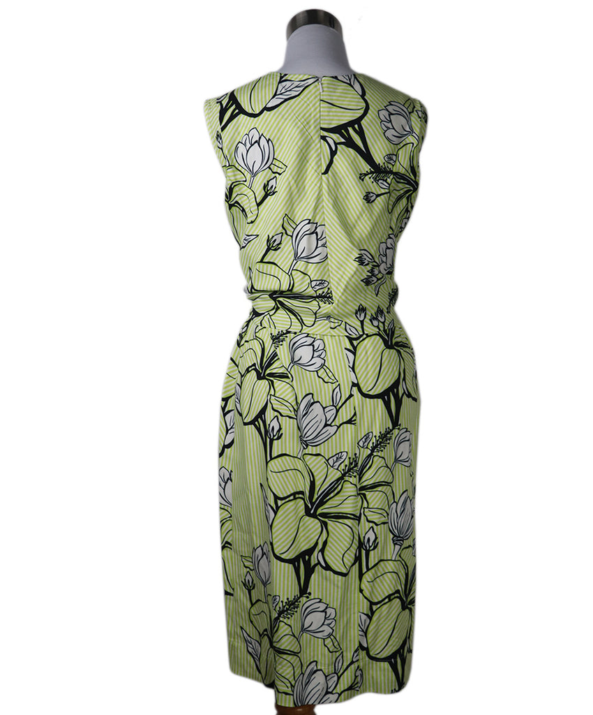 Lela Rose Green & Black Viscose Dress 2