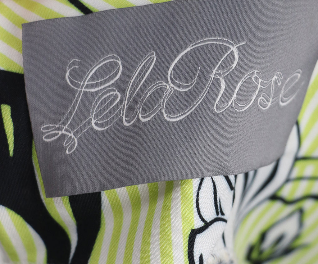 Lela Rose Green & Black Viscose Dress 3