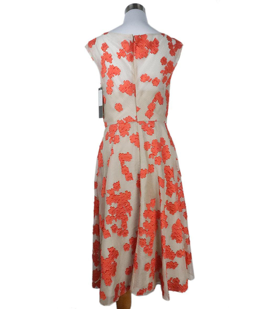 Lela Rose Orange & Beige Floral Dress sz 6 - Michael's Consignment NYC