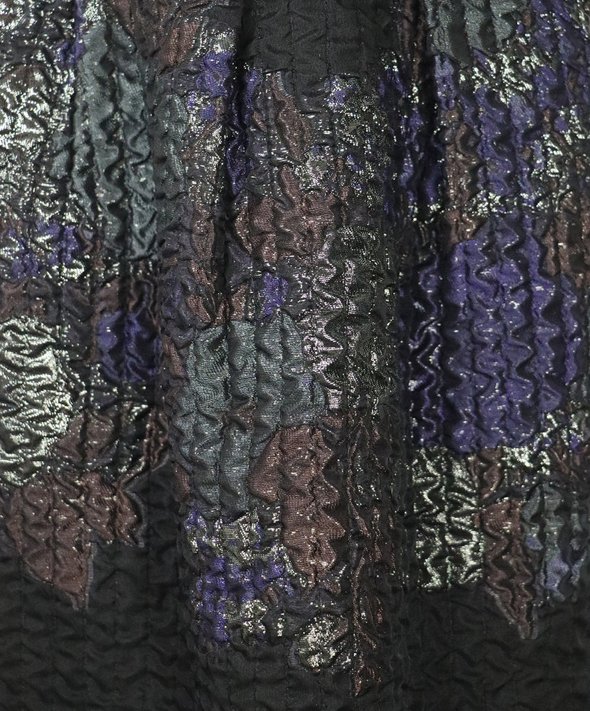 Lela Rose Black & Purple Silk Dress 5