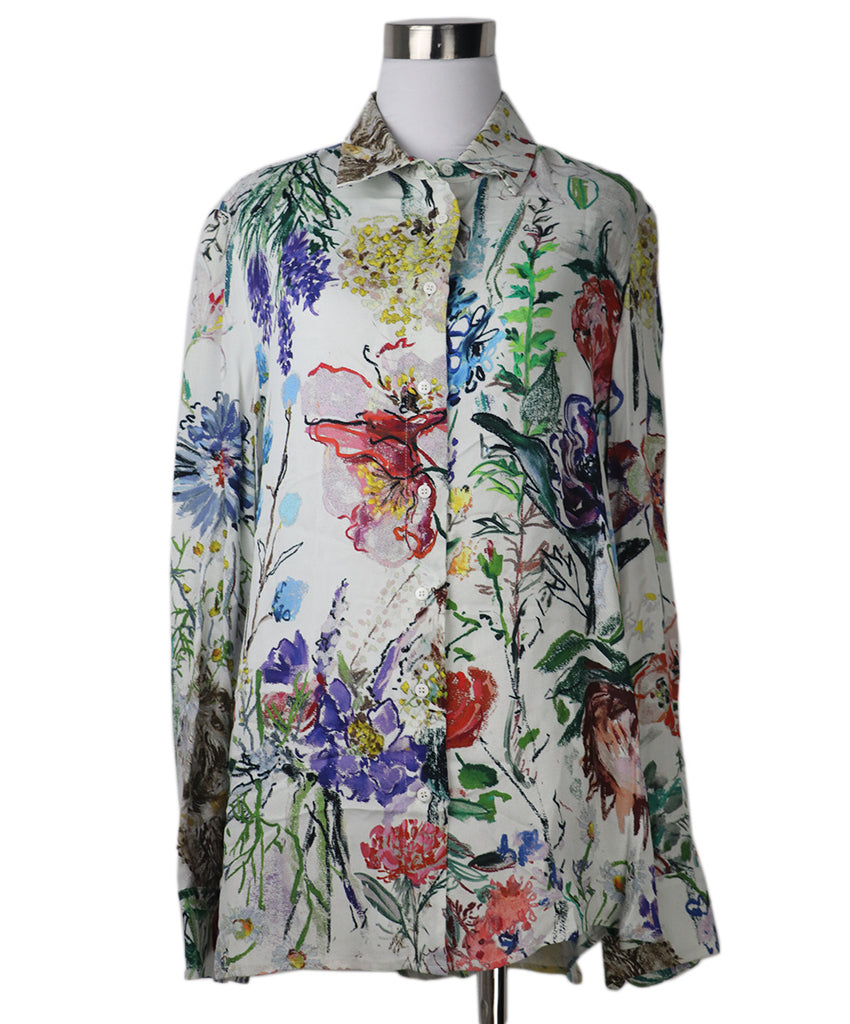 Lela Rose Multicolor Floral Polyester Blouse 