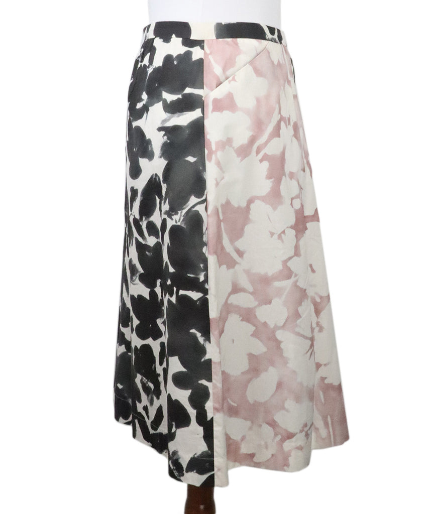 Les Copains Pink & Black Print Skirt 1