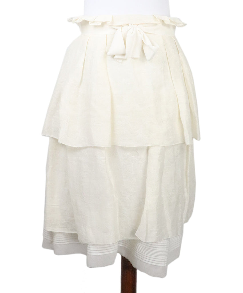 Les Copains Ivory Cotton Skirt 