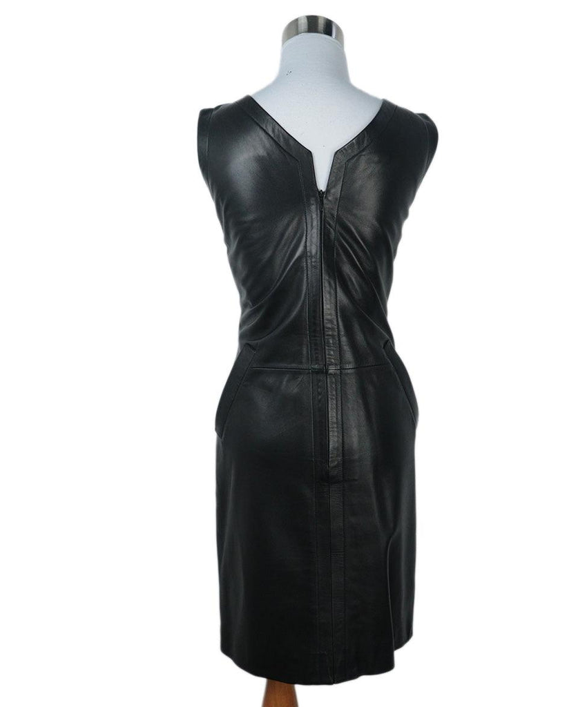 Loewe Black Leather Sleeveless Dress 2