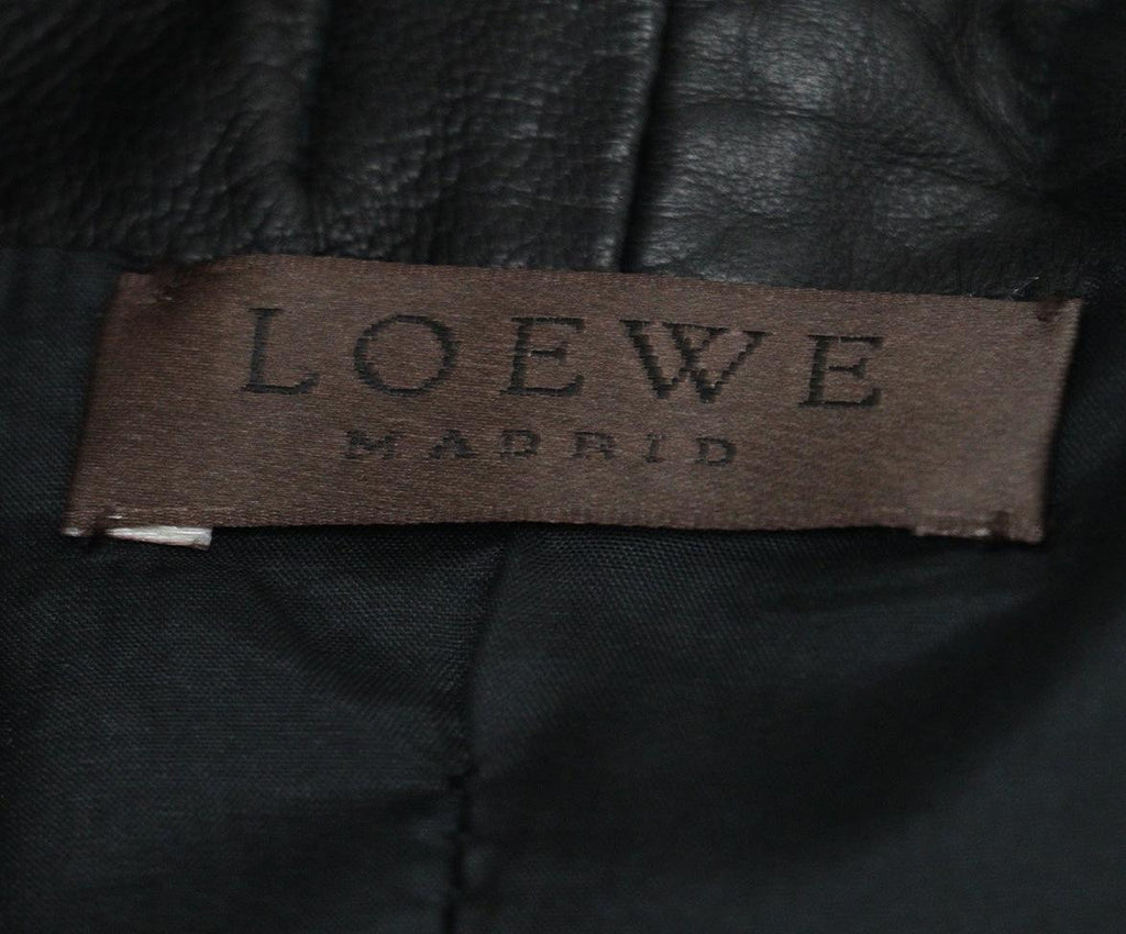 Loewe Black Leather Sleeveless Dress 3