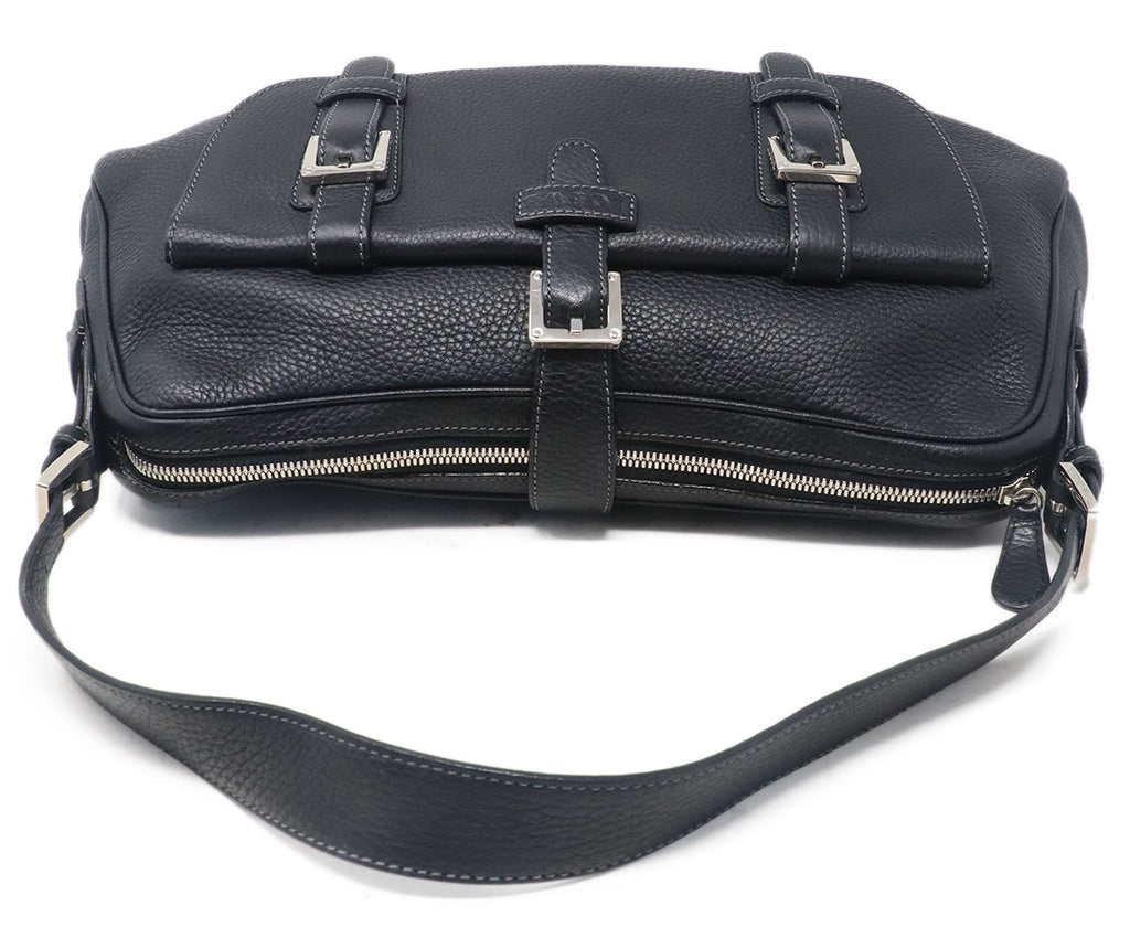 Loewe Black Leather Shoulder Bag 4