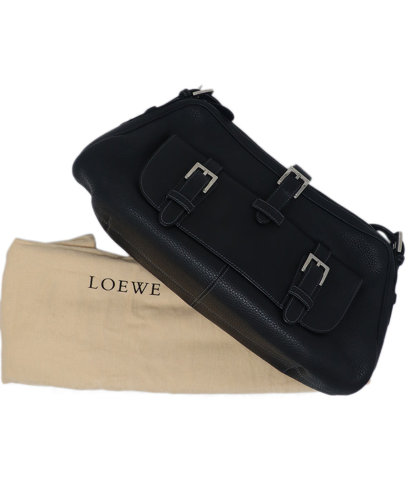 Loewe Black Leather Shoulder Bag 5