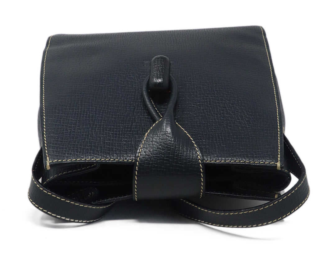 Loewe Navy Leather Shoulder Bag 4