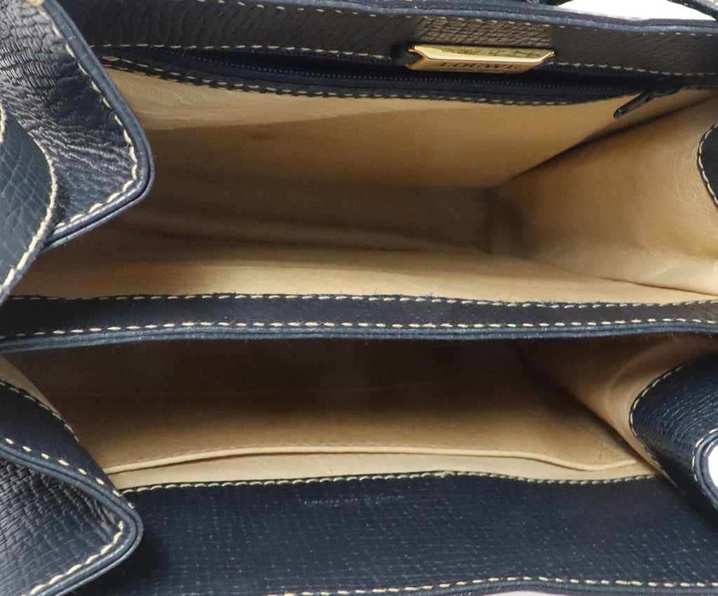 Loewe Navy Leather Shoulder Bag 6