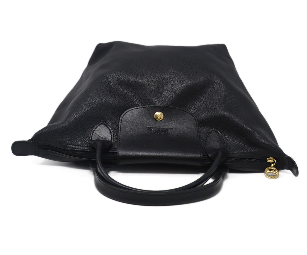 Longchamp Black Leather Tote 3