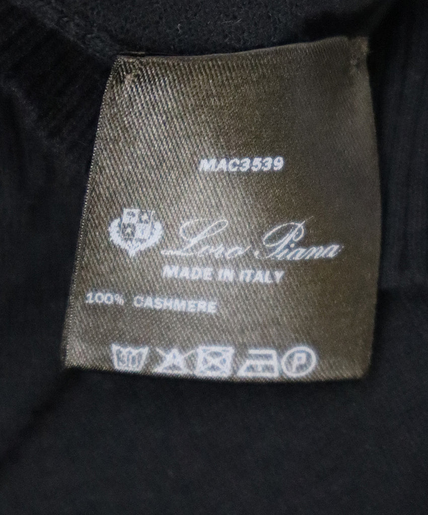 Loro Piana Black Cashmere Sweater 4