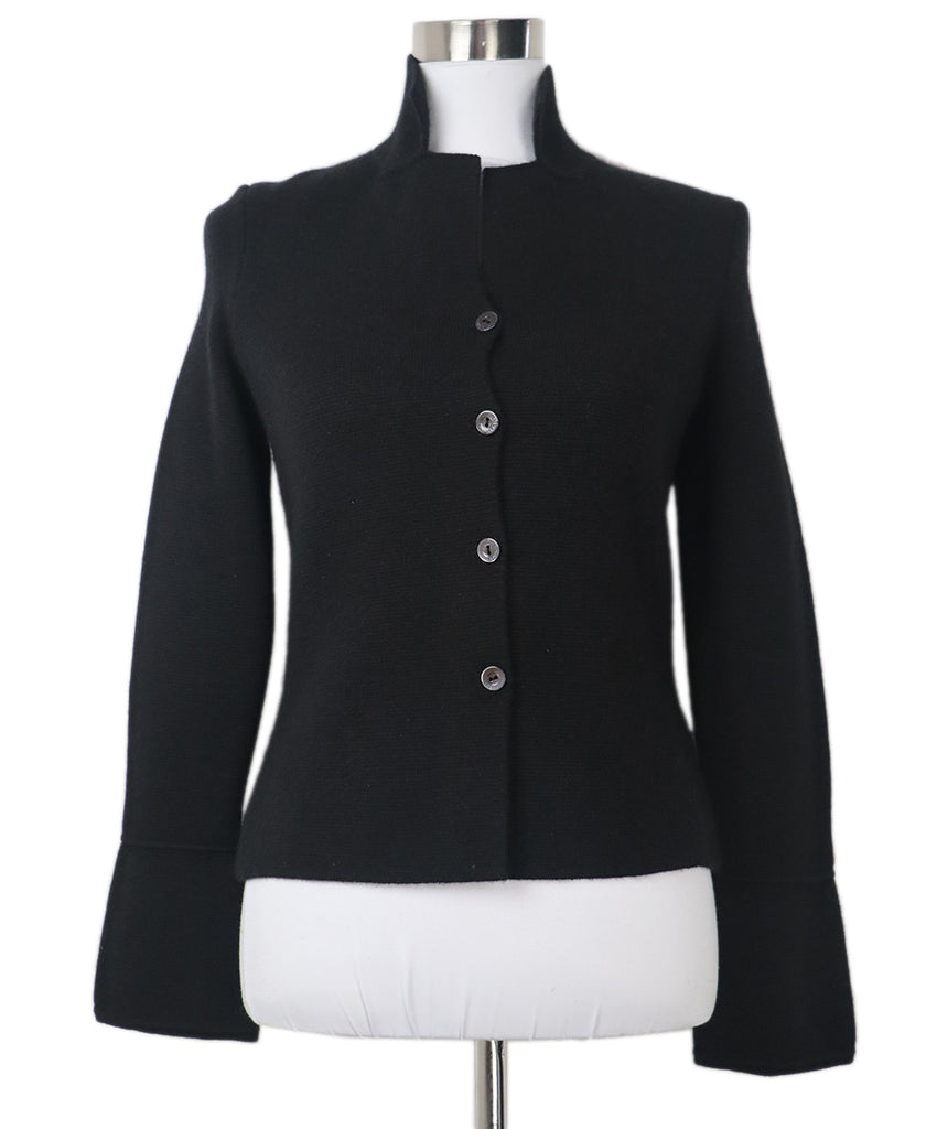 Loro Piana Black Cashmere Cardigan 