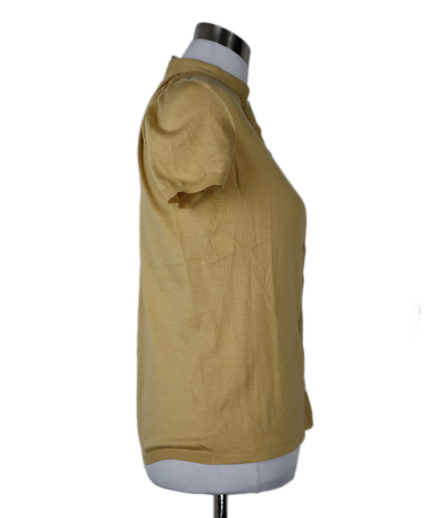 Loro Piana Yellow Gold Silk Cotton Sweater 1