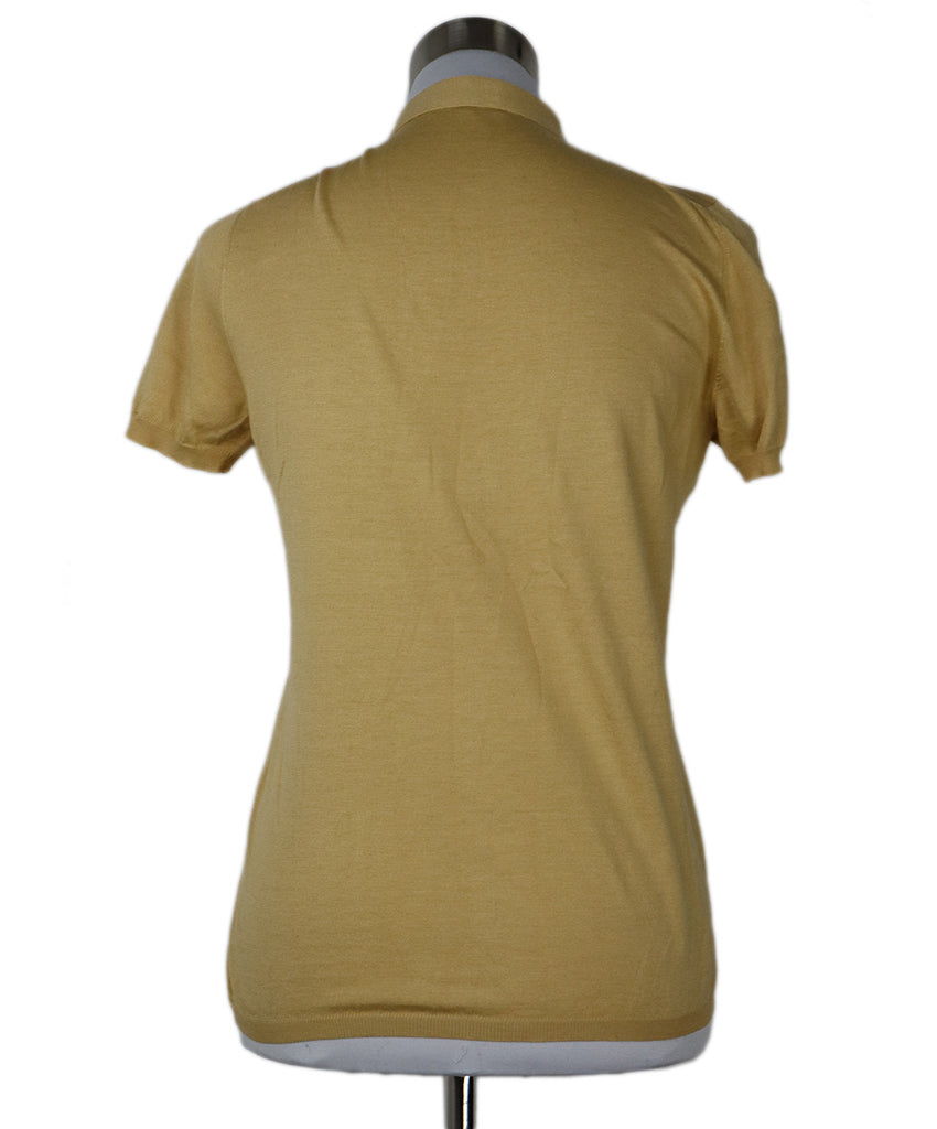 Loro Piana Yellow Gold Silk Cotton Sweater 2