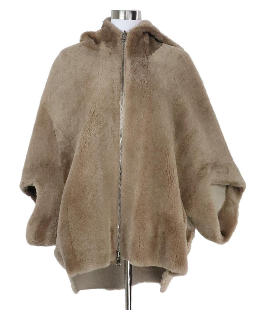 Lou Andrea Beige Shearling Coat sz 4 - Michael's Consignment NYC