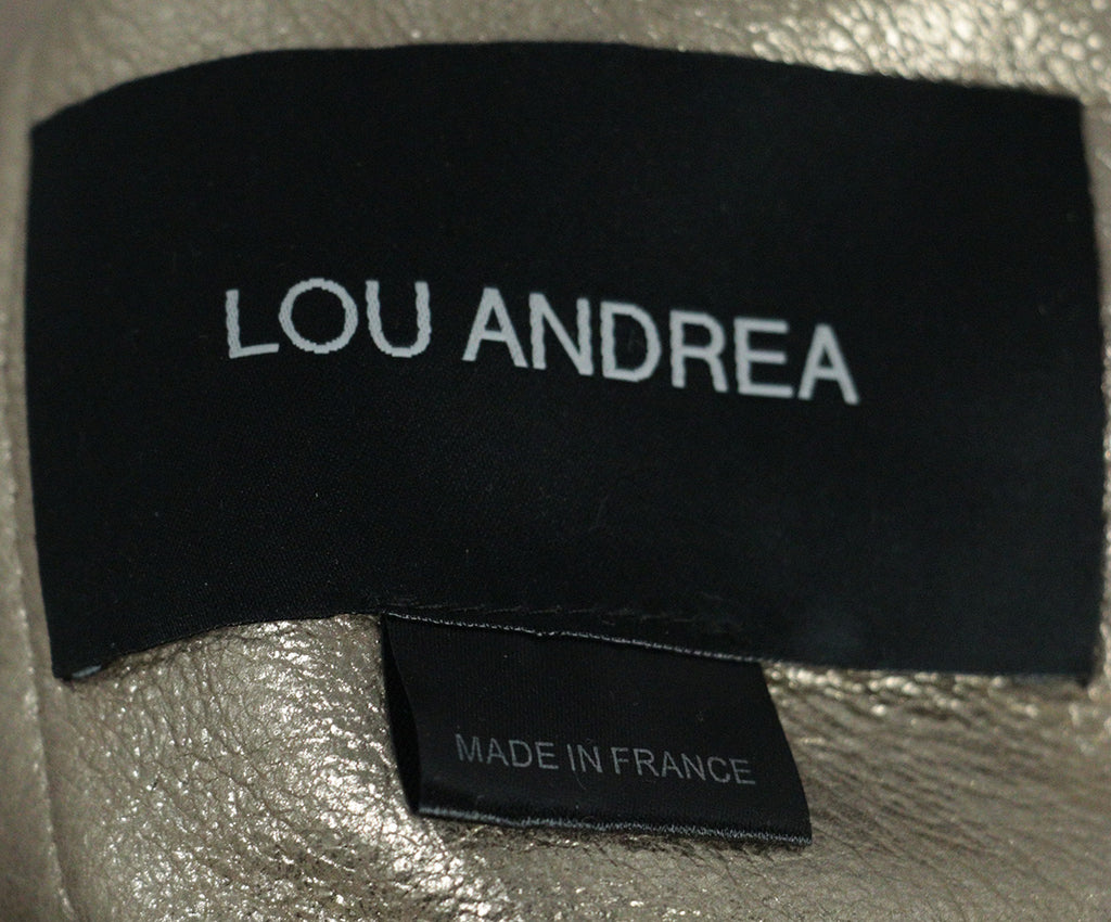 Lou Andrea Gold Shearling Coat 4