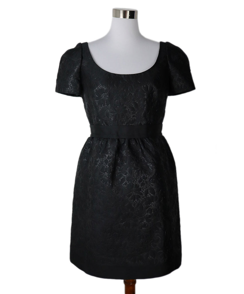 Louis Vuitton Black Brocade Silk Dress 