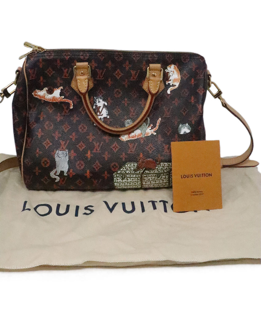 Louis Vuitton Brown & Orange Catogram Speedy Bandouliere Satchel 5