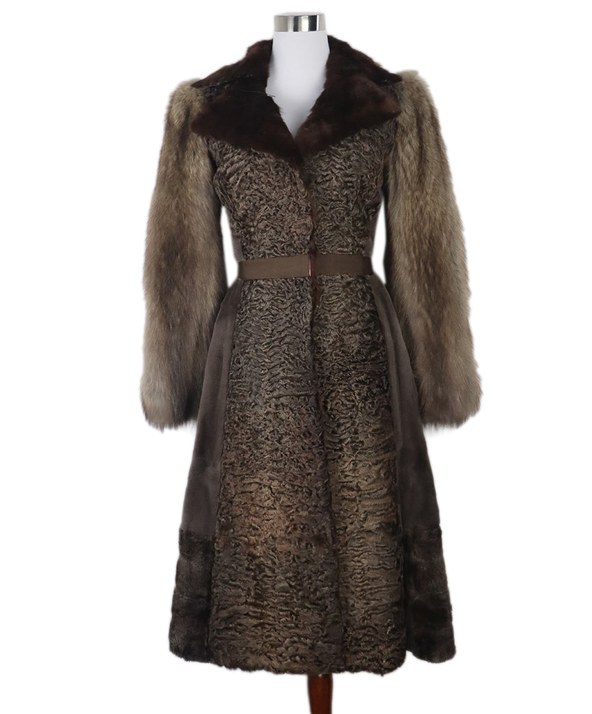 Louis Vuitton Vintage Brown Fur Coat 