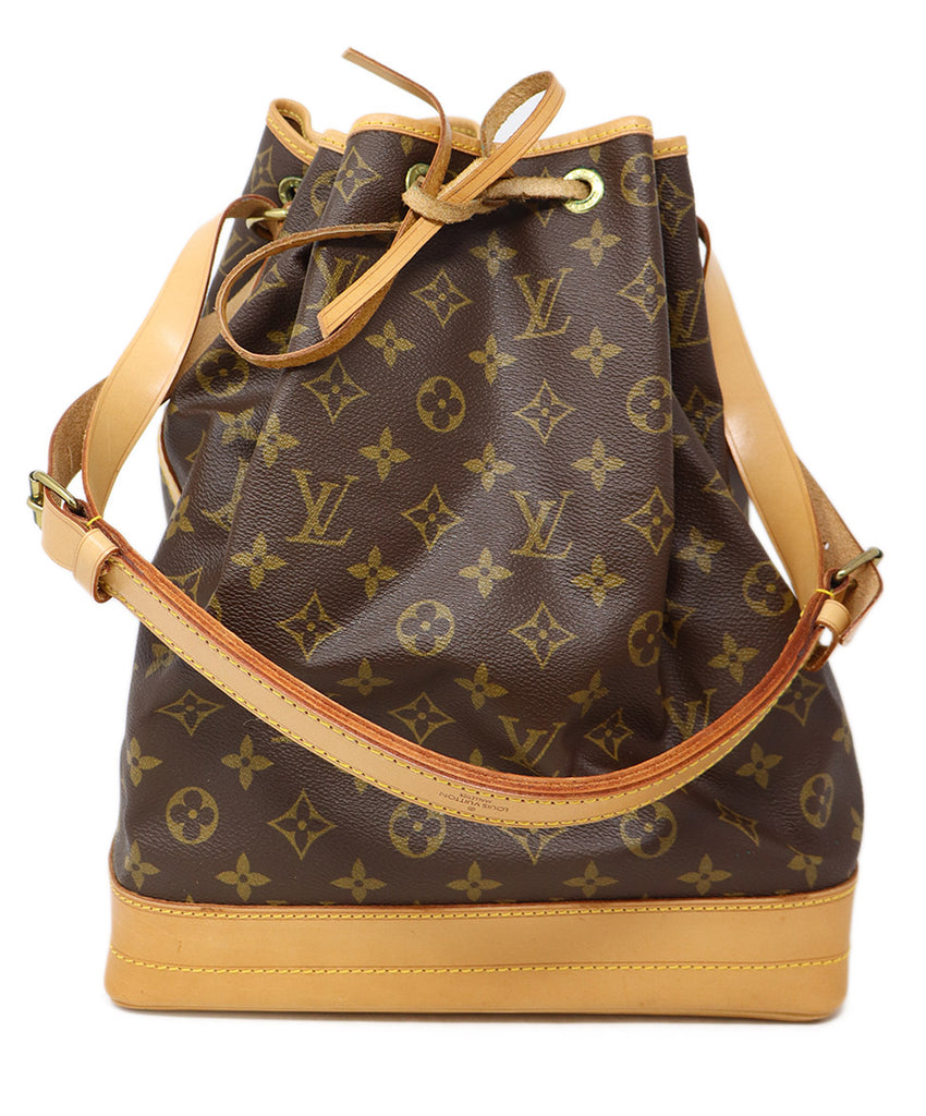 Louis Vuitton Brown Leather Monogram Handbag 