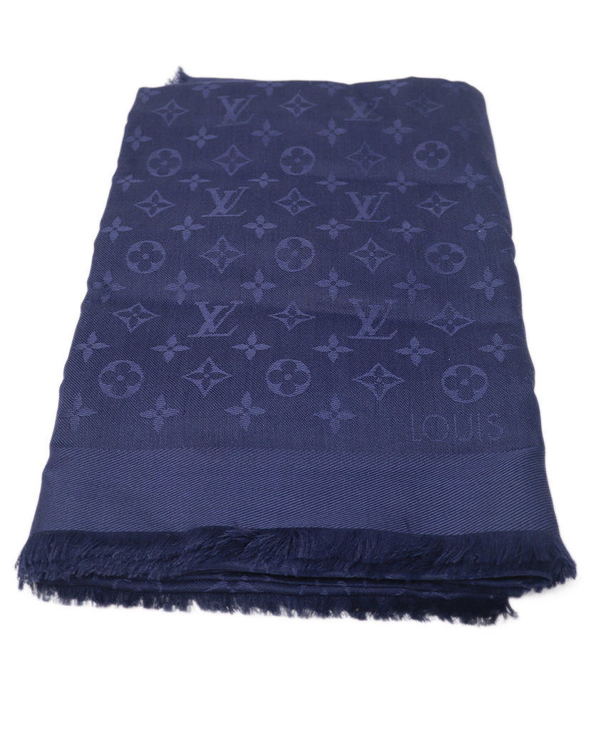 Louis Vuitton Navy Monogram Shawl 