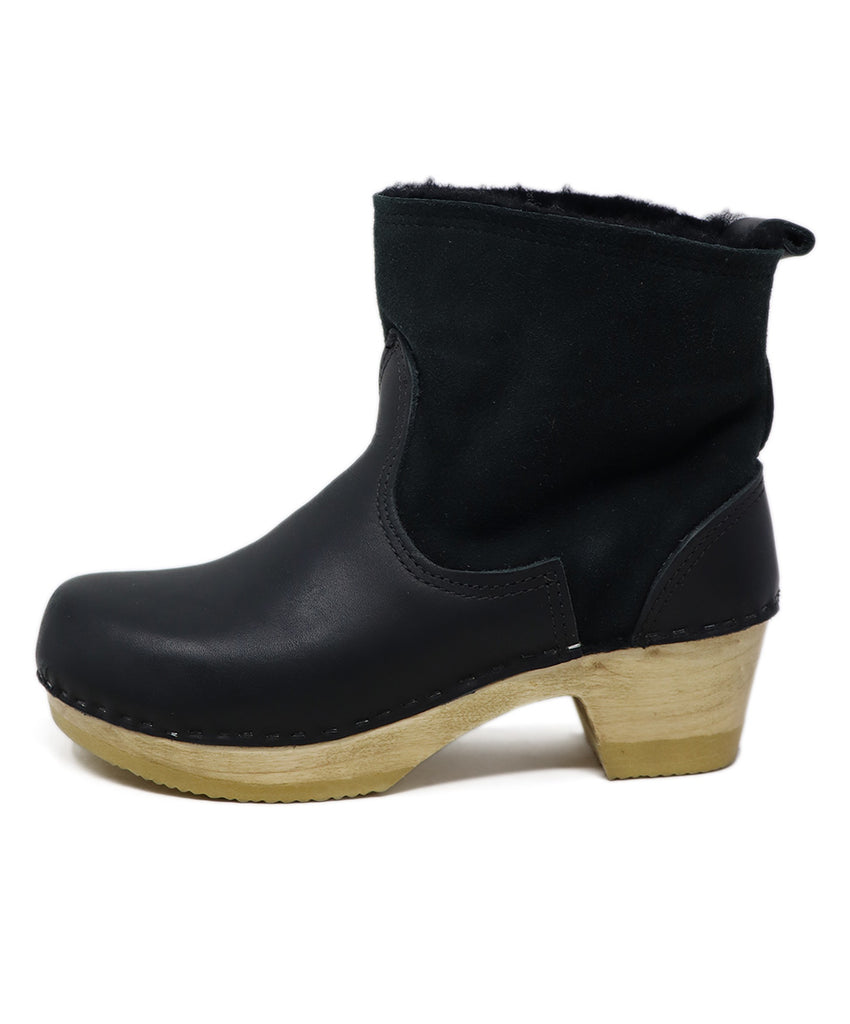 MM6 Black Shearling Booties 1