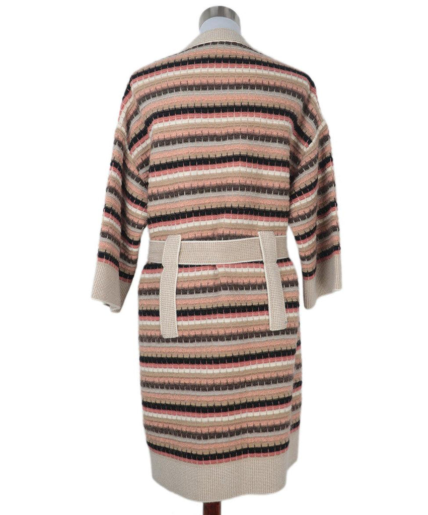 Missoni Pink & Brown Striped Wool Cardigan 2