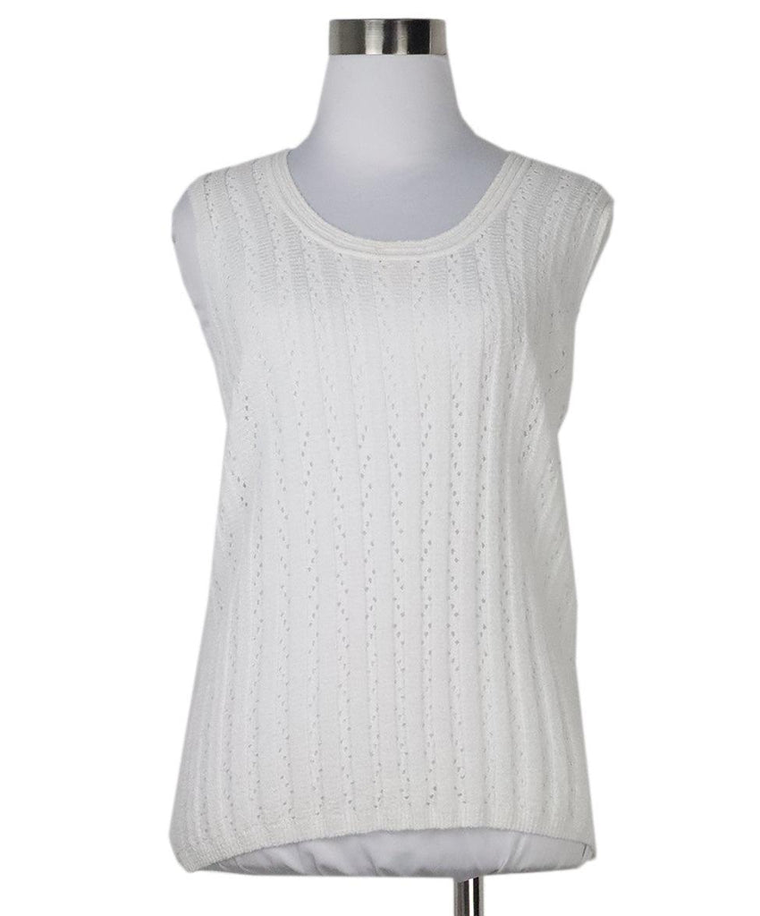 M Missoni White Knit Top sz 2 - Michael's Consignment NYC