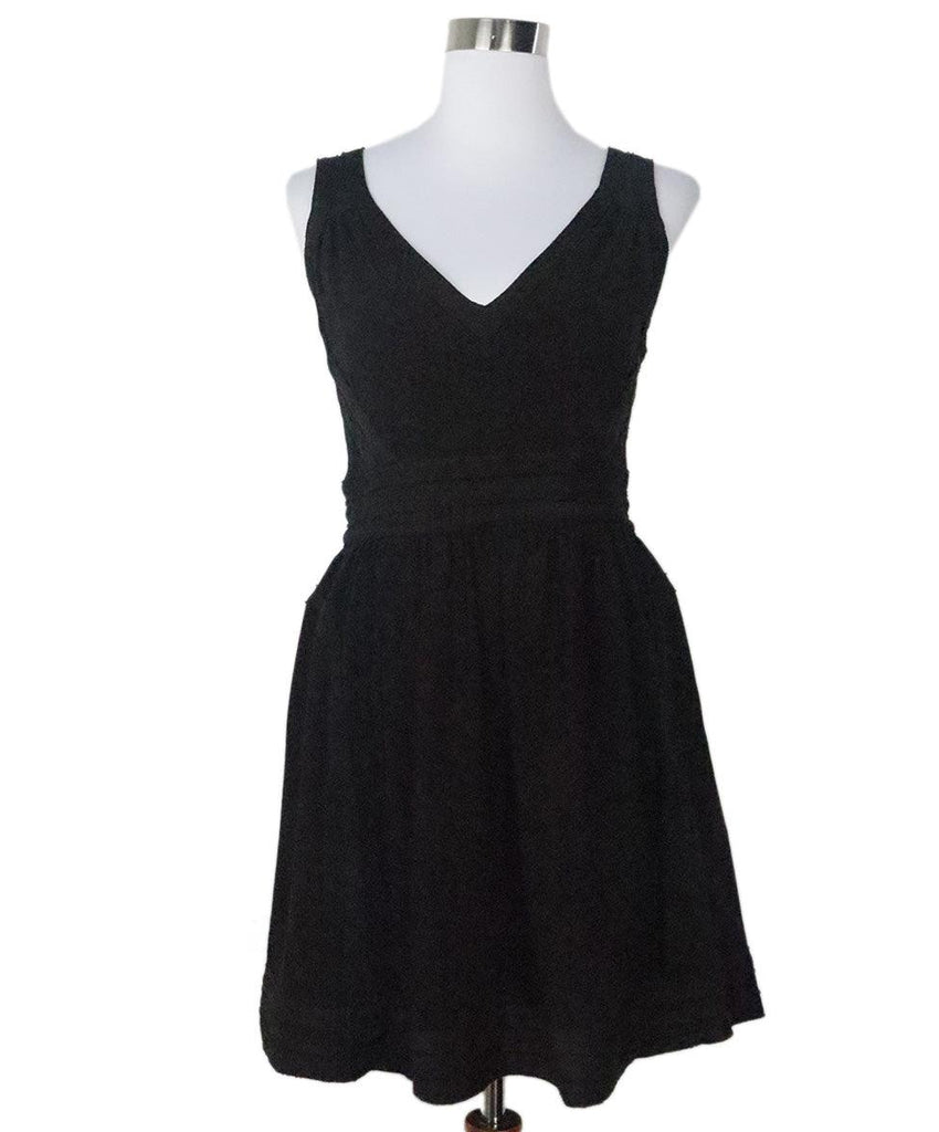 Maje Black V-Neck Dress 