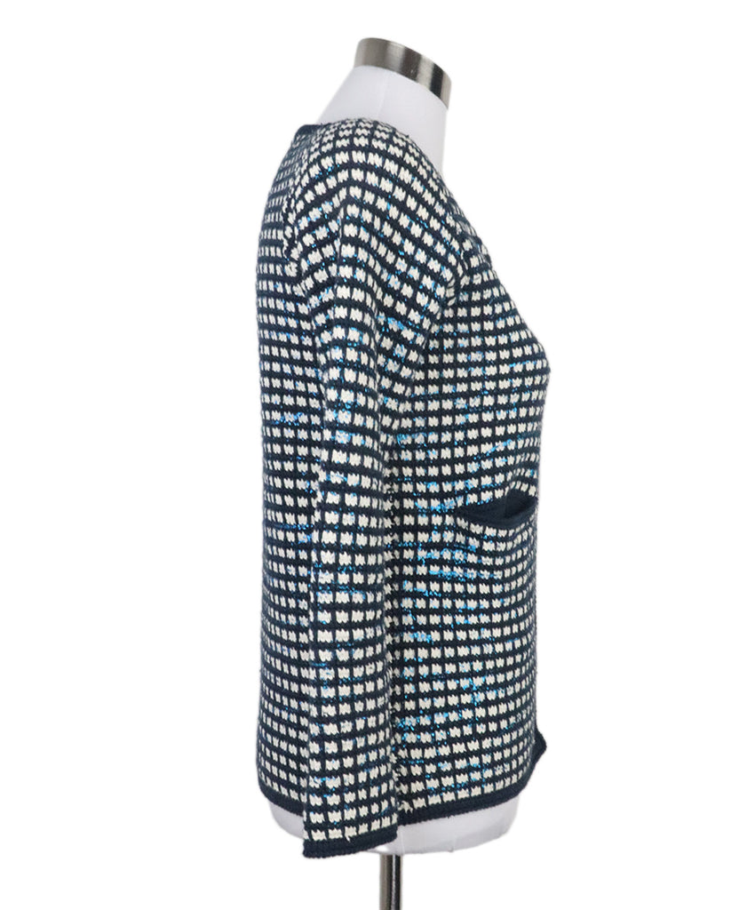 Maje Blue & White Cardigan 1