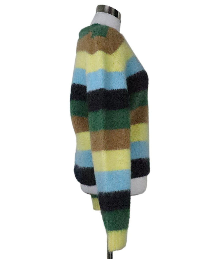 Maje Green & Blue Striped Wool Sweater 1