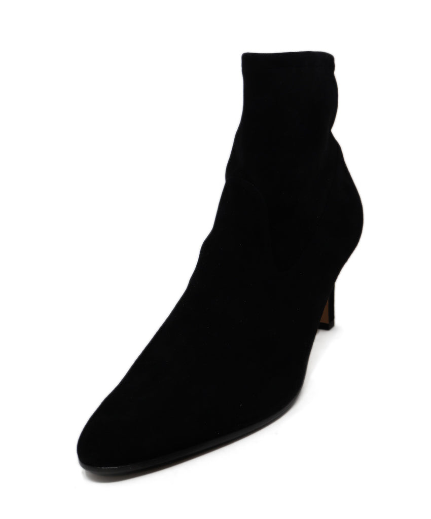 Manolo Blahnik Black Suede Booties 