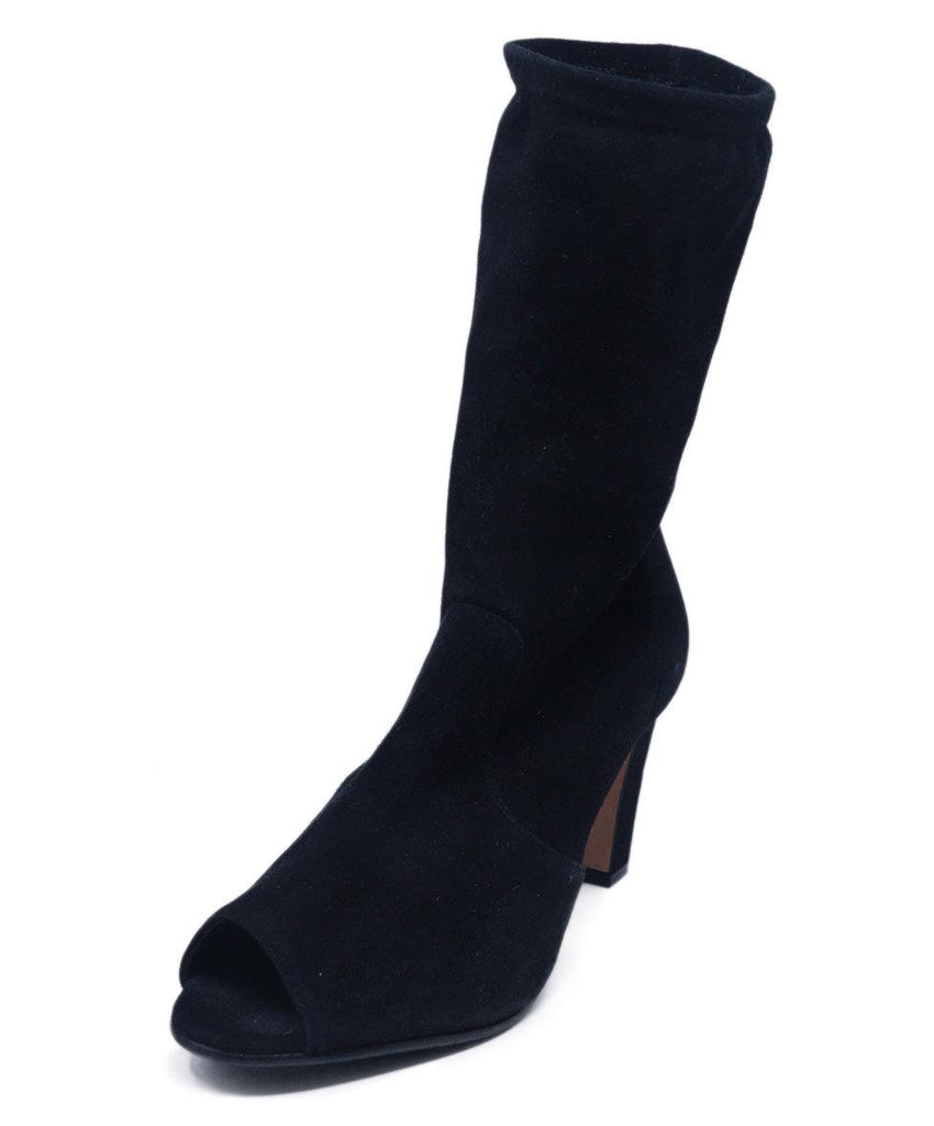 Manolo Blahnik Black Suede Booties 