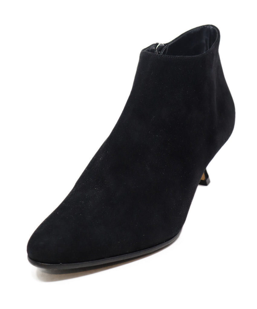 Manolo Blahnik Black Suede Booties 