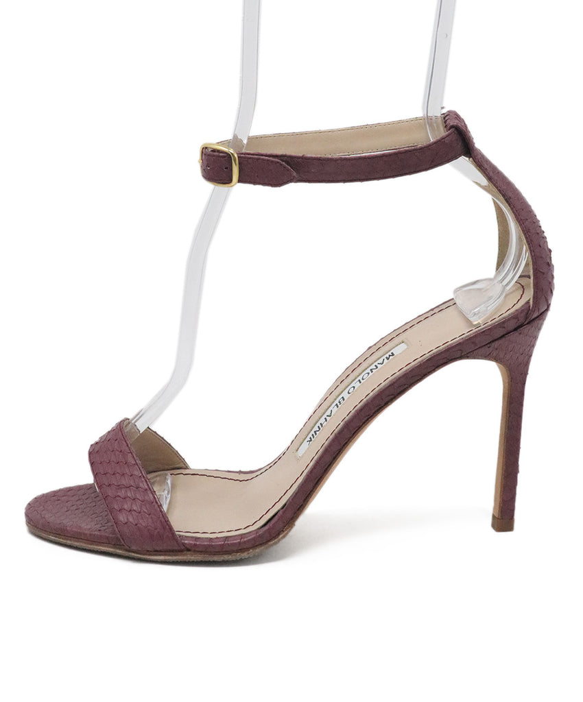 Manolo Blahnik Purple Python Heels 1