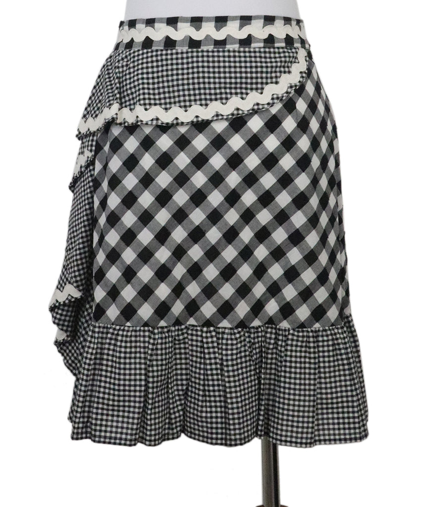 Manoush B&W Check Print Skirt 