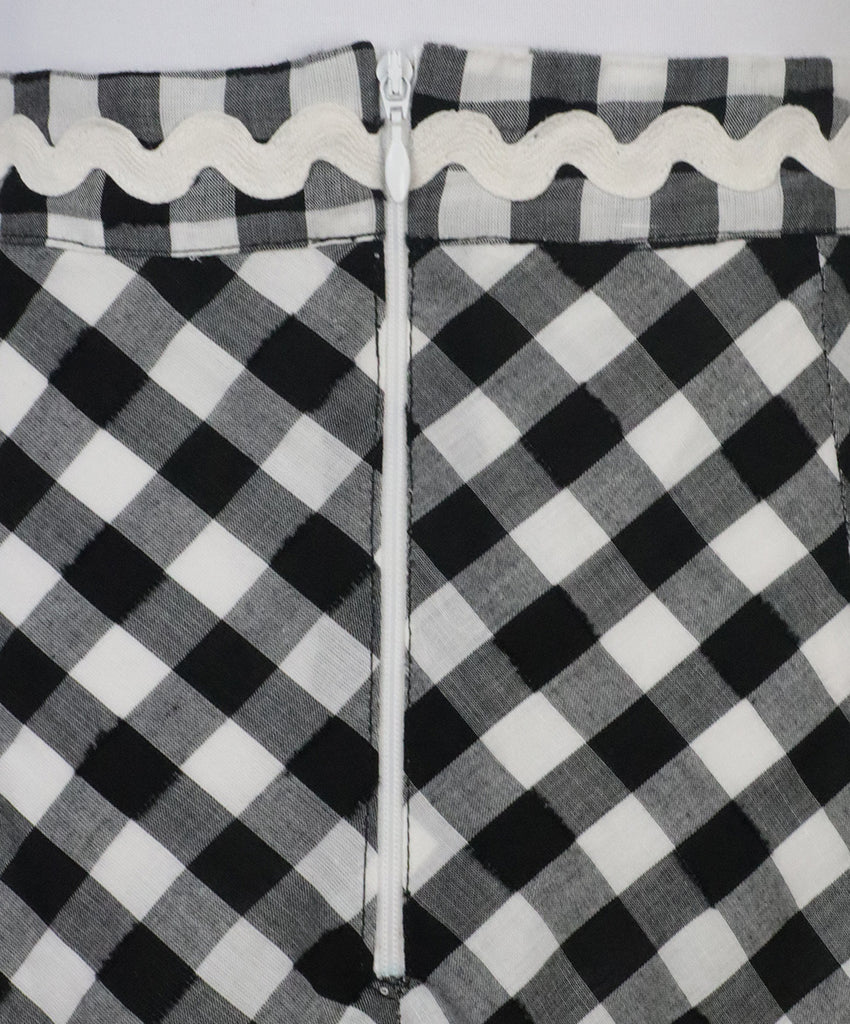 Manoush B&W Check Print Skirt 5