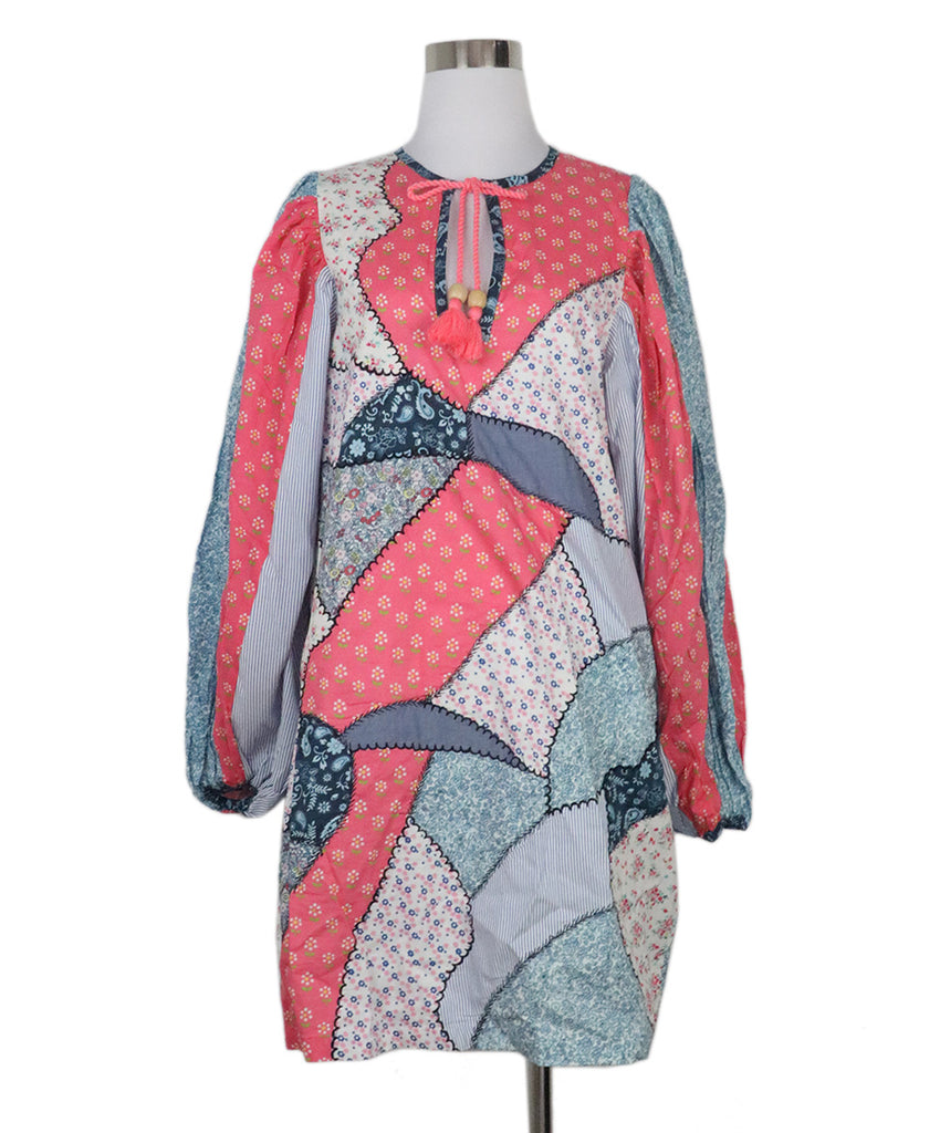 Manoush Pink & Blue Patchwork Dress 