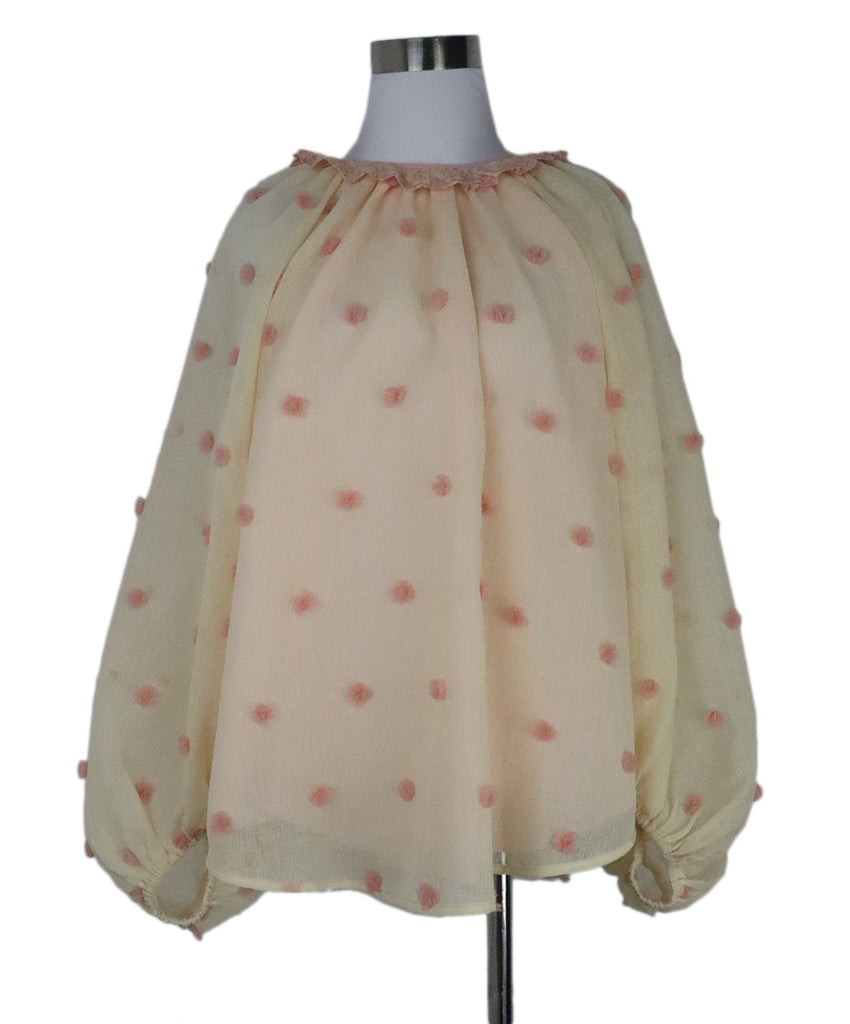 Manoush Cream & Pink Polka Dot Blouse 